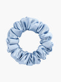 SilkSilky-FR 19Momme Pure Soie Scrunchie BleuClair 004