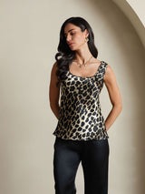 [Leopard] SilkSilky-FR 19Momme Soie Camisoles 006,