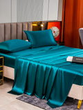 SilkSilky FR 22Momme Pure Soie Bedding Set BleuRoyal 005