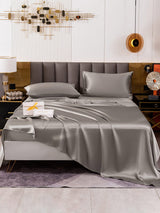[Gris] SilkSilky-FR 19Momme Parure de Lit Soie 002