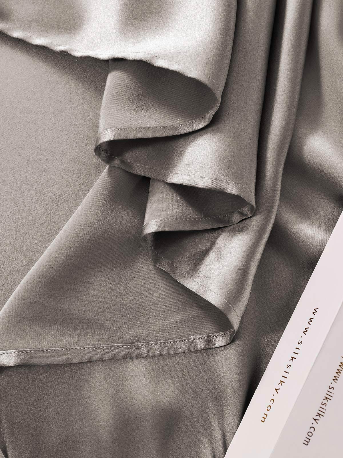 [Gris] SilkSilky-FR 25Momme Pure Soie Bedding Set 005
