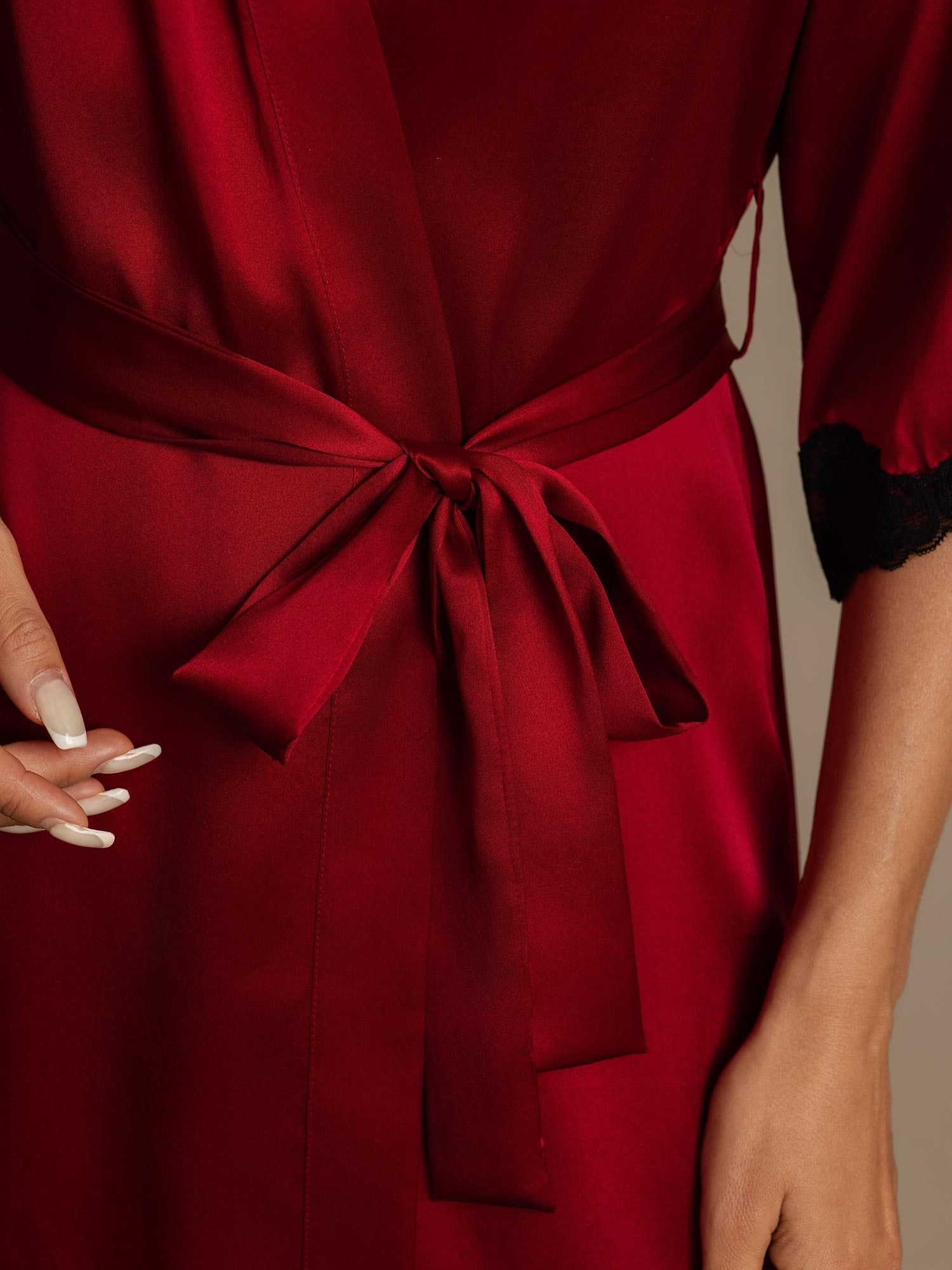 [RougeVineux] SilkSilky-FR Soie Womens Robe 005