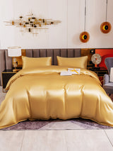 [Champagne] SilkSilky-FR 19Momme Parure de Lit Soie 005