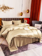 [Beige] SilkSilky-FR 19Momme Parure de Lit Soie 003