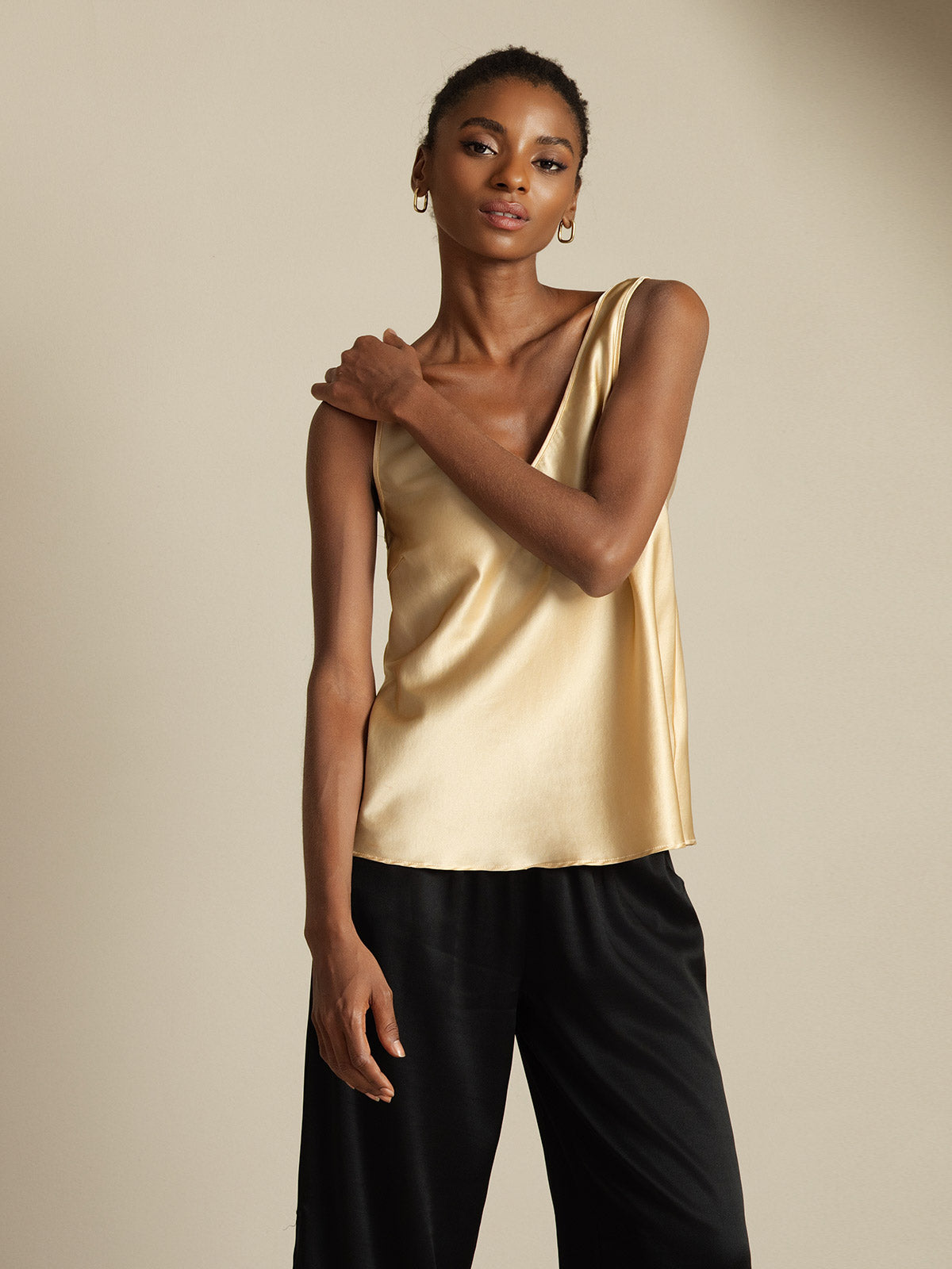 [Champagne] SilkSilky-FR 19Momme Soie Camisoles 007