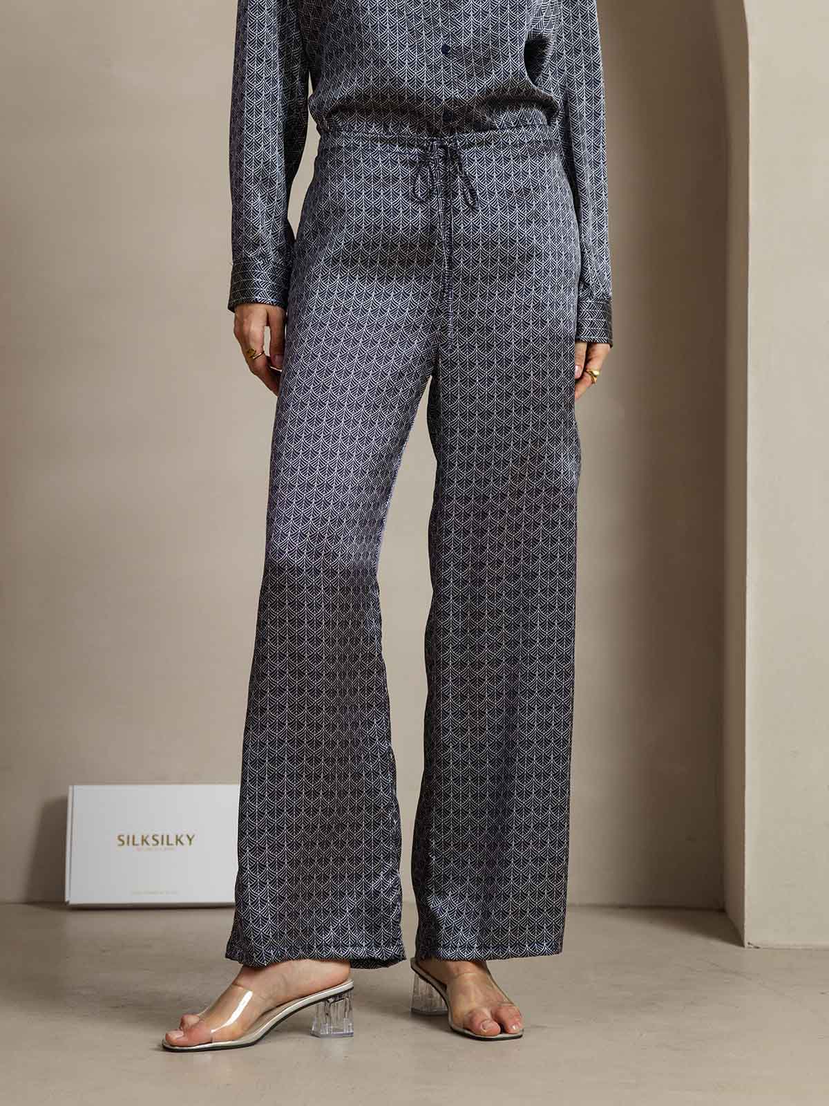 [Ginkgo Marine] SilkSilky-FR 19Momme Soie Womens Pants 001