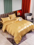 SilkSilky FR 25Momme Pure Soie Bedding Set Champagne 004