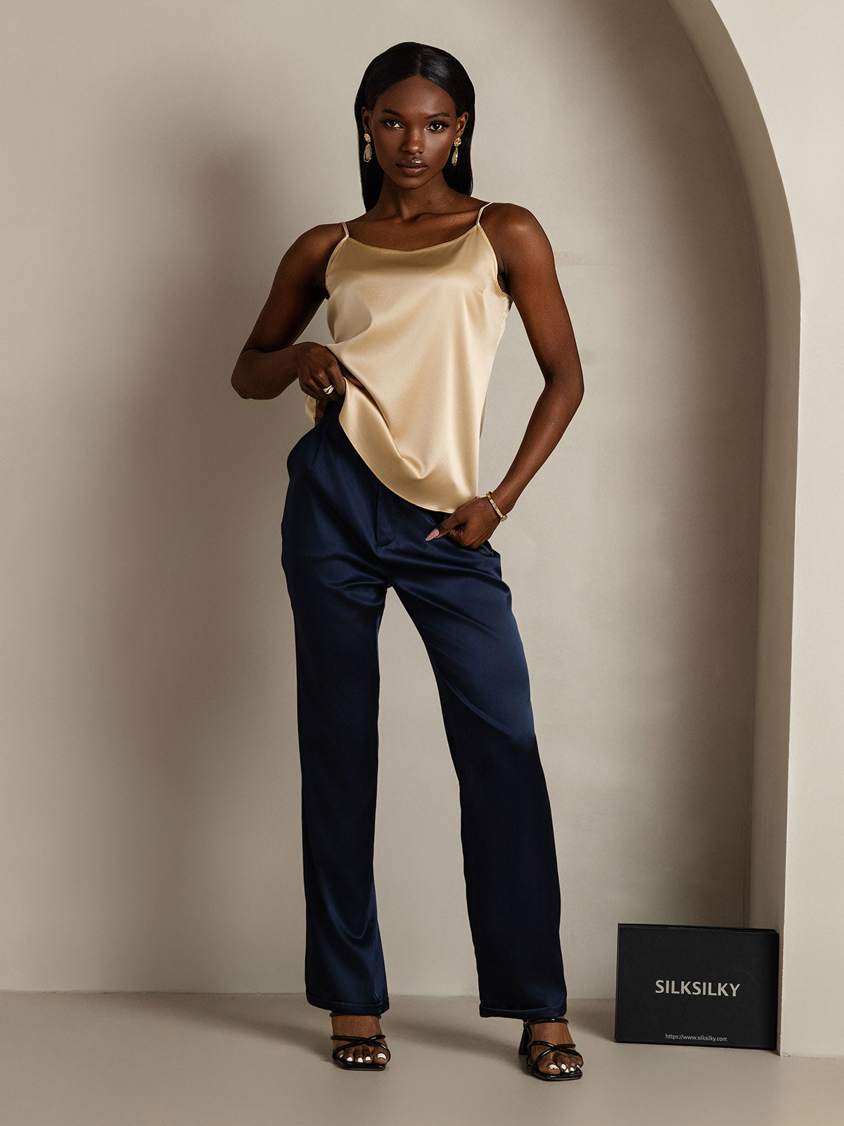 [Champagne] SilkSilky-FR 19Momme Soie Camisoles 007