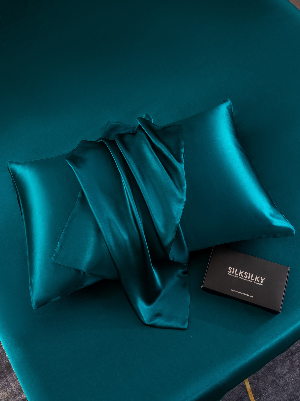 [Bleu Royal] SilkSilky-FR 22Momme Pure Soie Pillowcase 005