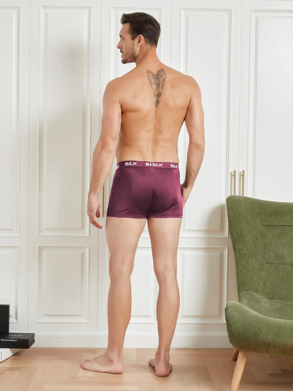[Rouge Vineux] SilkSilky-FR Pure Soie Mens Underwear 002
