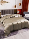 SilkSilky FR 19Momme Pure Soie Duvet Cover Kaki 001