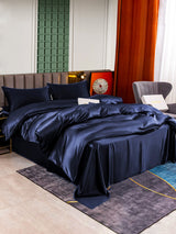 [Bleu Foncé] SilkSilky-FR 25Momme Pure Soie Bedding Set 002