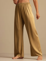 [Tan] SilkSilky-FR 19Momme Women's Sleep Pants 004