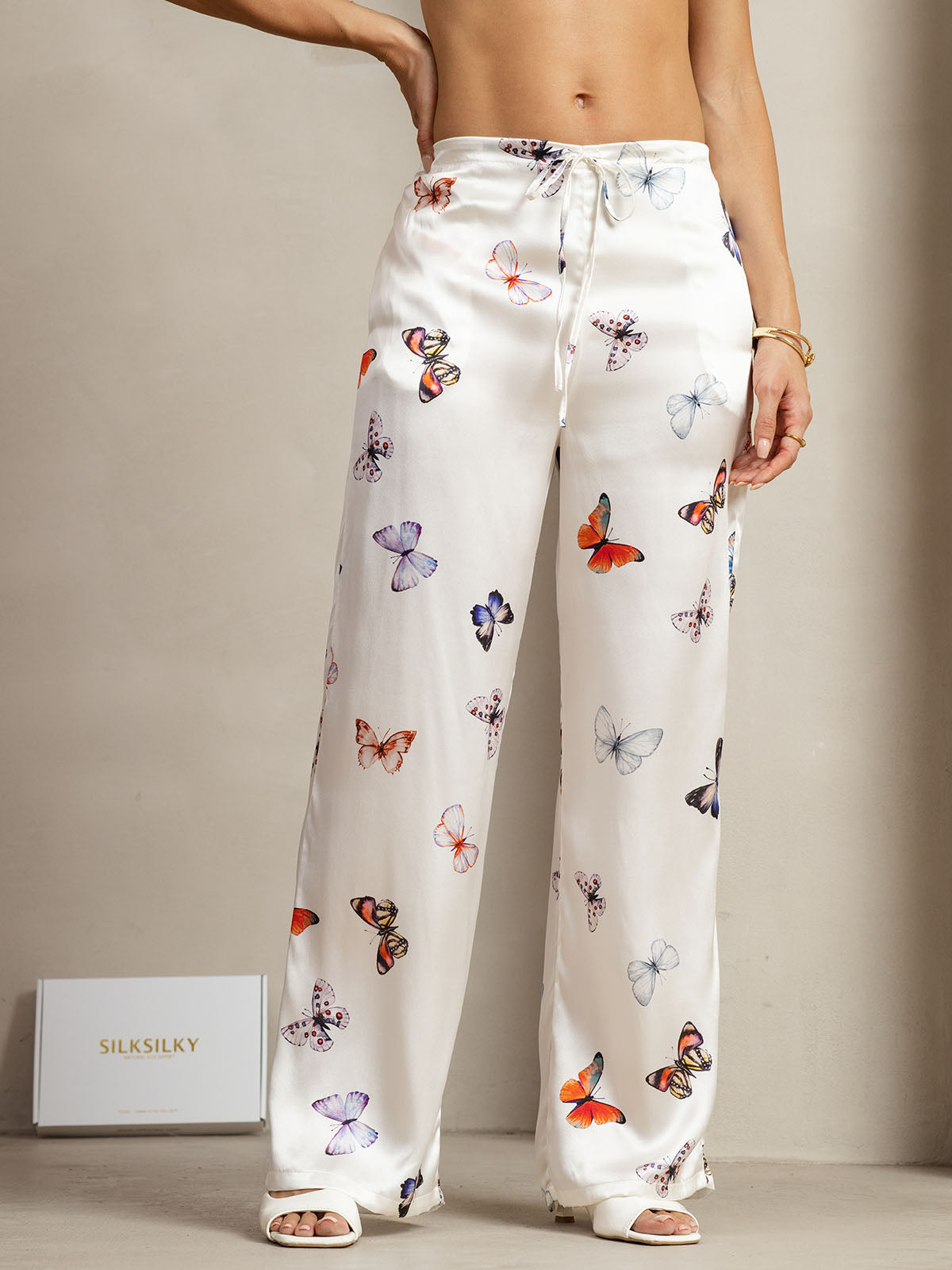 [Papillon Blanc] SilkSilky-FR 19Momme Soie Womens Pants 003