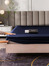 [Bleu Foncé] SilkSilky-FR 25Momme Draps 005