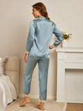 SilkSilky-FR-Pure-Soie-Manches-longues-Revers-Femme-Pyjamas-Bleu-Acier-004