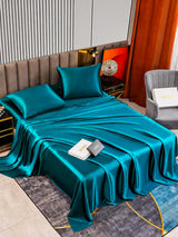 [Bleu Royal] SilkSilky-FR Parure de Lit Soie 002