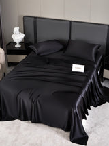 [Noir] SilkSilky-FR 19Momme Parure de Lit Soie 002