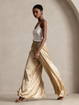 [Champagne] SilkSilky-FR 19Momme Soie Womens Pants 007