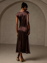 [Café] SilkSilky-FR Cap Sleeve Robes 002