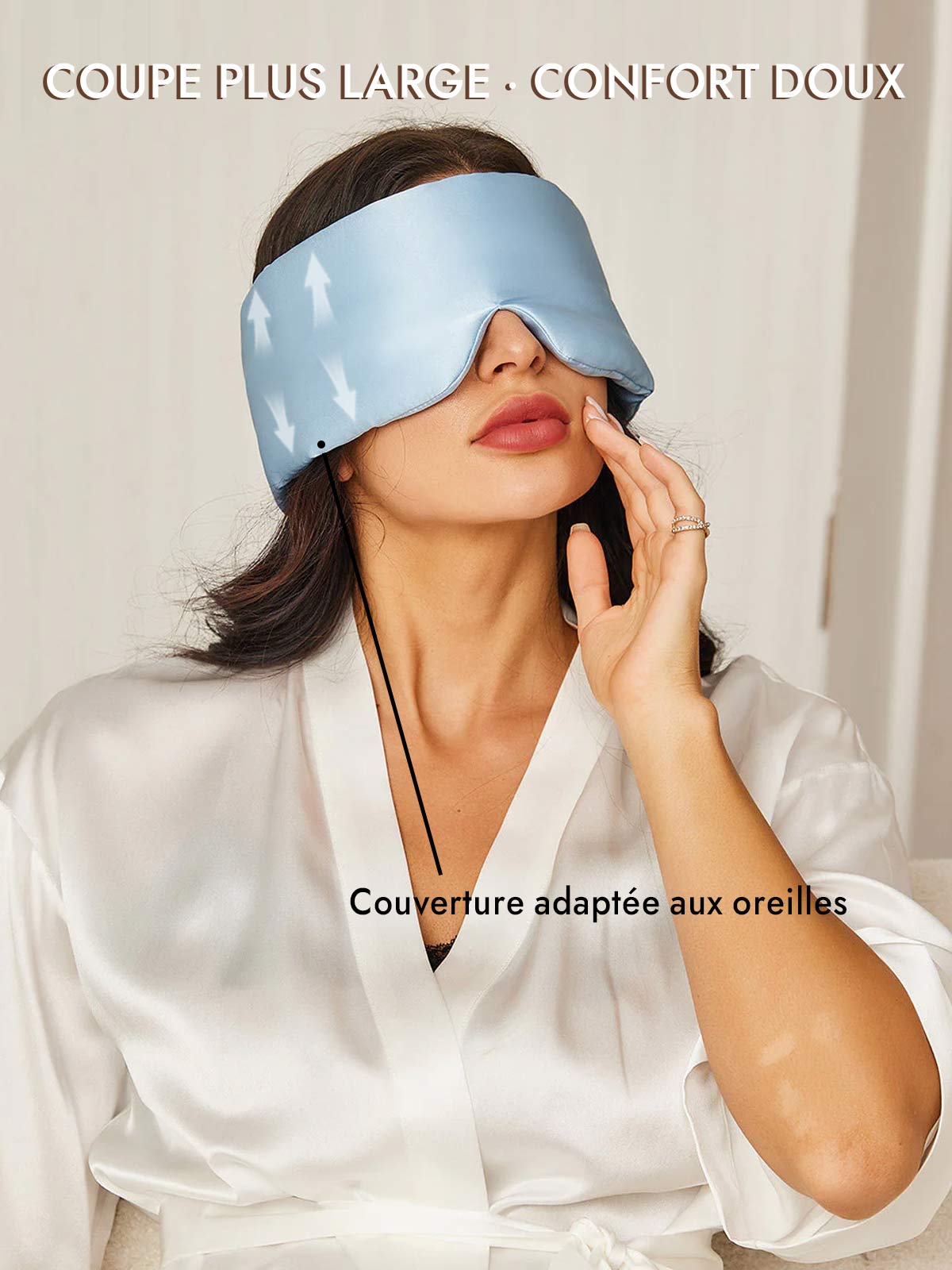 [Bleu Clair] SilkSilky-FR 19Momme Pure Silk Eye Mask 005