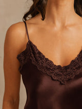 [Brun] SilkSilky-FR Sleeveless V Neck Ensemble Camisole 004
