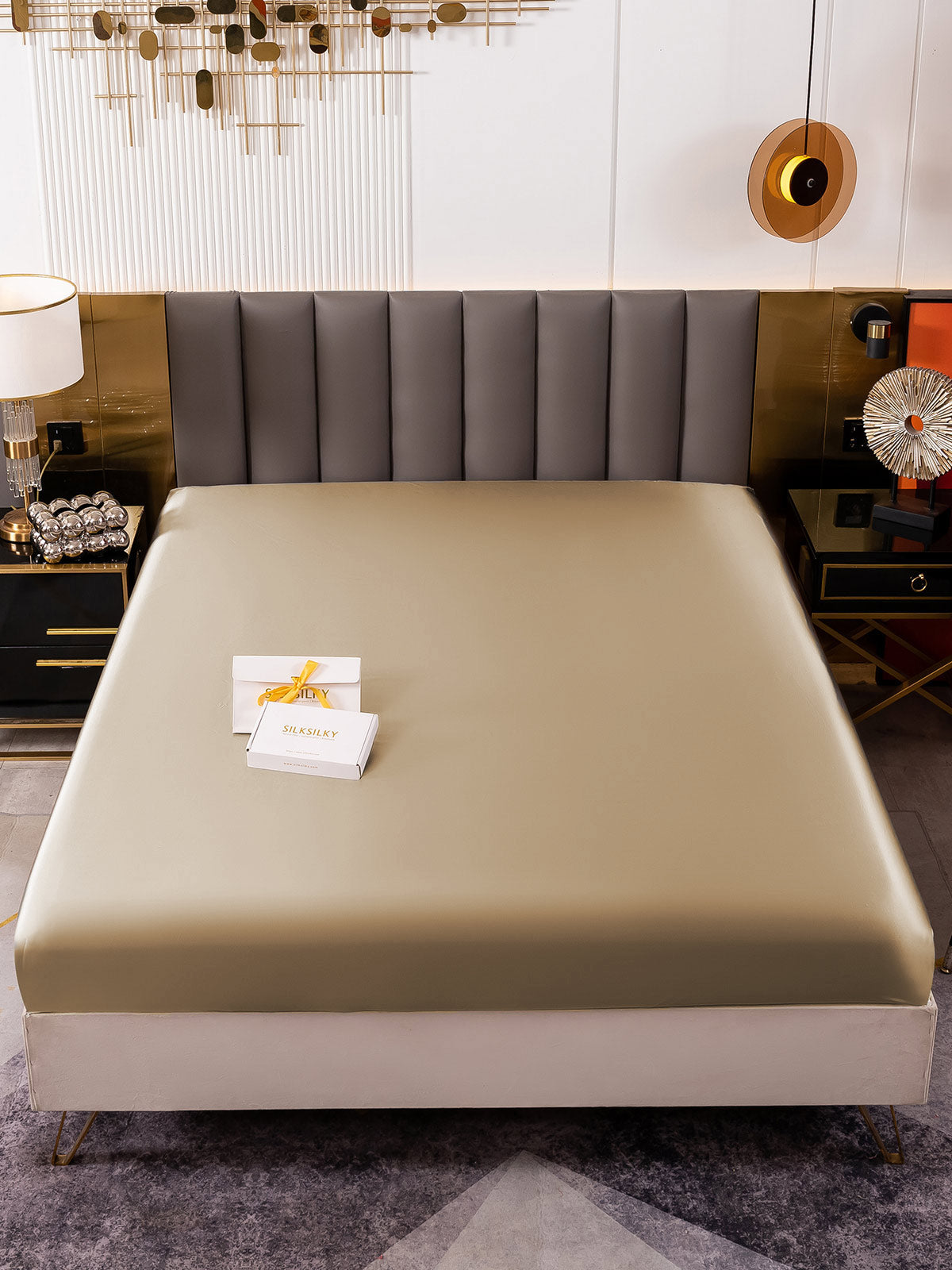 [Beige] SilkSilky-FR 19Momme Sheet 002