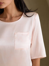 [Rose] SilkSilky-FR Half Sleeve Femme T-Shirt 004