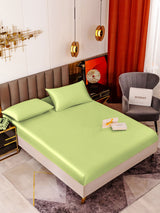 19Momme 3 pièces soie 1x drap housse+2x taies d‘oreiller