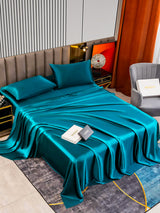 [Bleu Royal] SilkSilky-FR 22Momme Pure Soie Bedding Set 002,