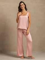 [Peau De Pêche] SilkSilky-FR 19Momme Sans manches Encolure Dégagée Femme Pyjamas 006