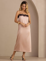 [Toscane] SilkSilky-FR Spaghetti Strap Square Neck Robes 007