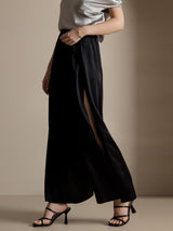[Noir] SilkSilky-FR 19Momme Soie Womens Pants 005