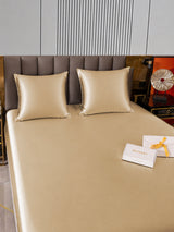 [Beige] SilkSilky-FR Parure de Lit Soie 005
