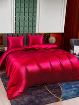 [Rouge Vineux] SilkSilky-FR Parure de Lit Soie 004