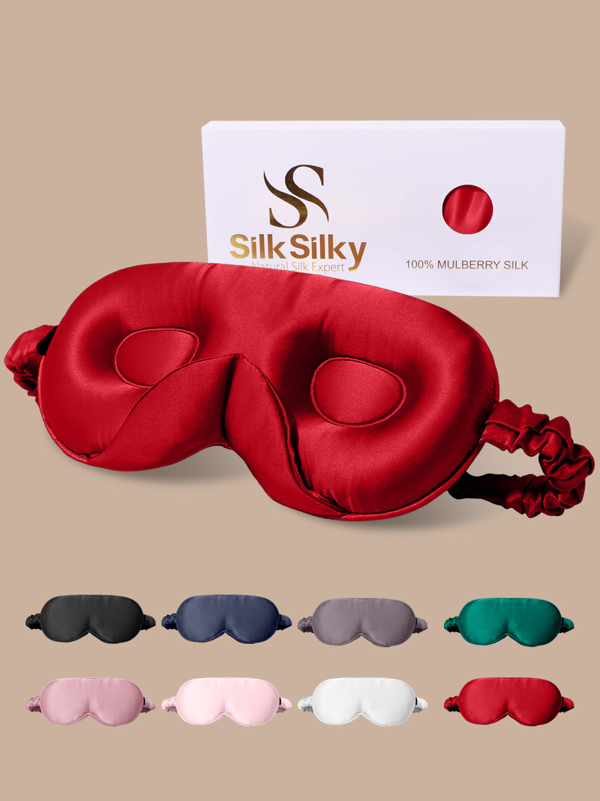 [Rouge Vineux] SilkSilky-FR Soie Eye Mask 001