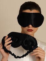 [Noir] SilkSilky-FR 22Momme Masques pour les Yeux 001