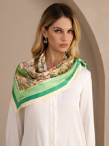 [Crocodile Sable] SilkSilky-FR Scarf 004