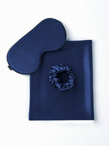 [Bleu Foncé] SilkSilky-FR 19Momme Pure Soie Pillowcase Set 001