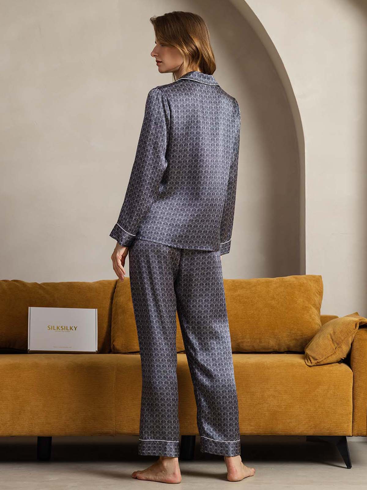[Ginkgo Marine] SilkSilky-FR Pure Soie Womens Pajamas 002