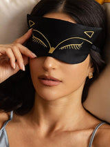 [Noir] SilkSilky-FR Soie Eye Mask 001