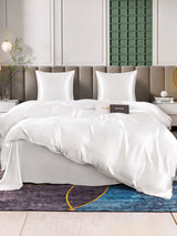 [Blanc] SilkSilky-FR Parure de Lit Soie 001