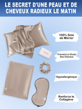 [Kaki] SilkSilky-FR 19Momme Pure Soie Pillowcase Set 002