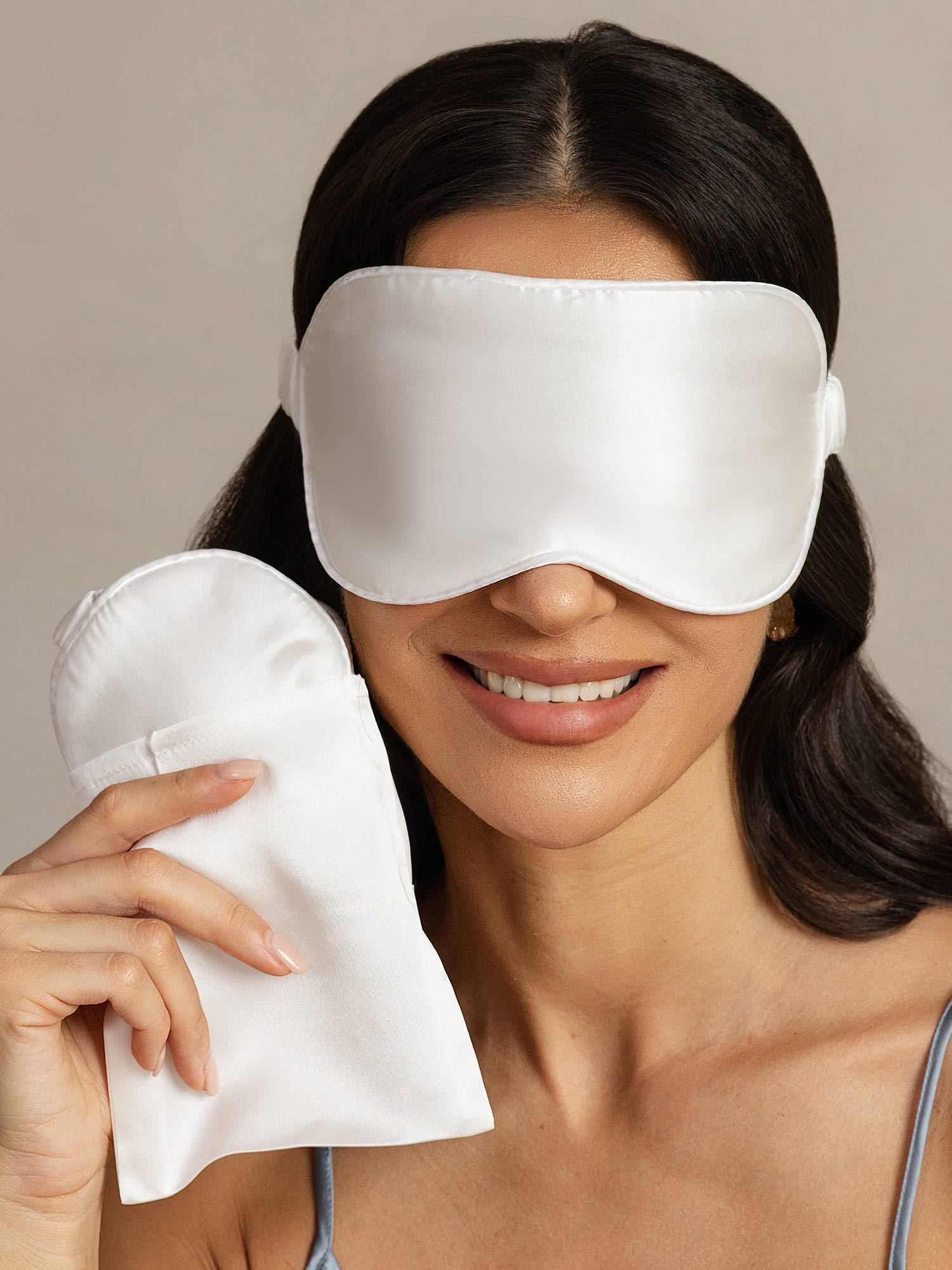 [Blanc] SilkSilky-FR Soie Eye Mask 001