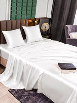 [Blanc] SilkSilky-FR Parure de Lit Soie 005
