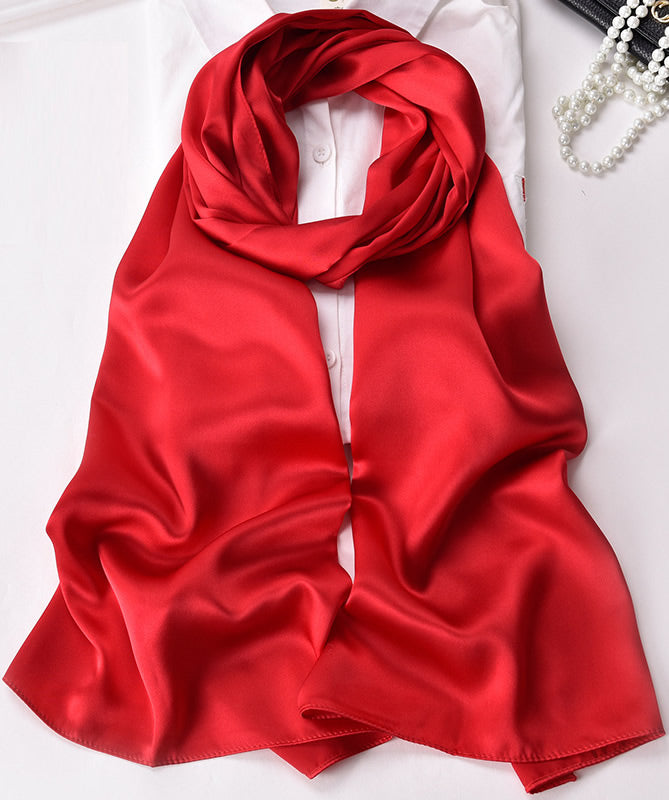 SilkSilky-FR Pure Soie Scarf Rouge 006