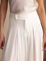 [Blanc] SilkSilky-FR Femme Pantalons 004