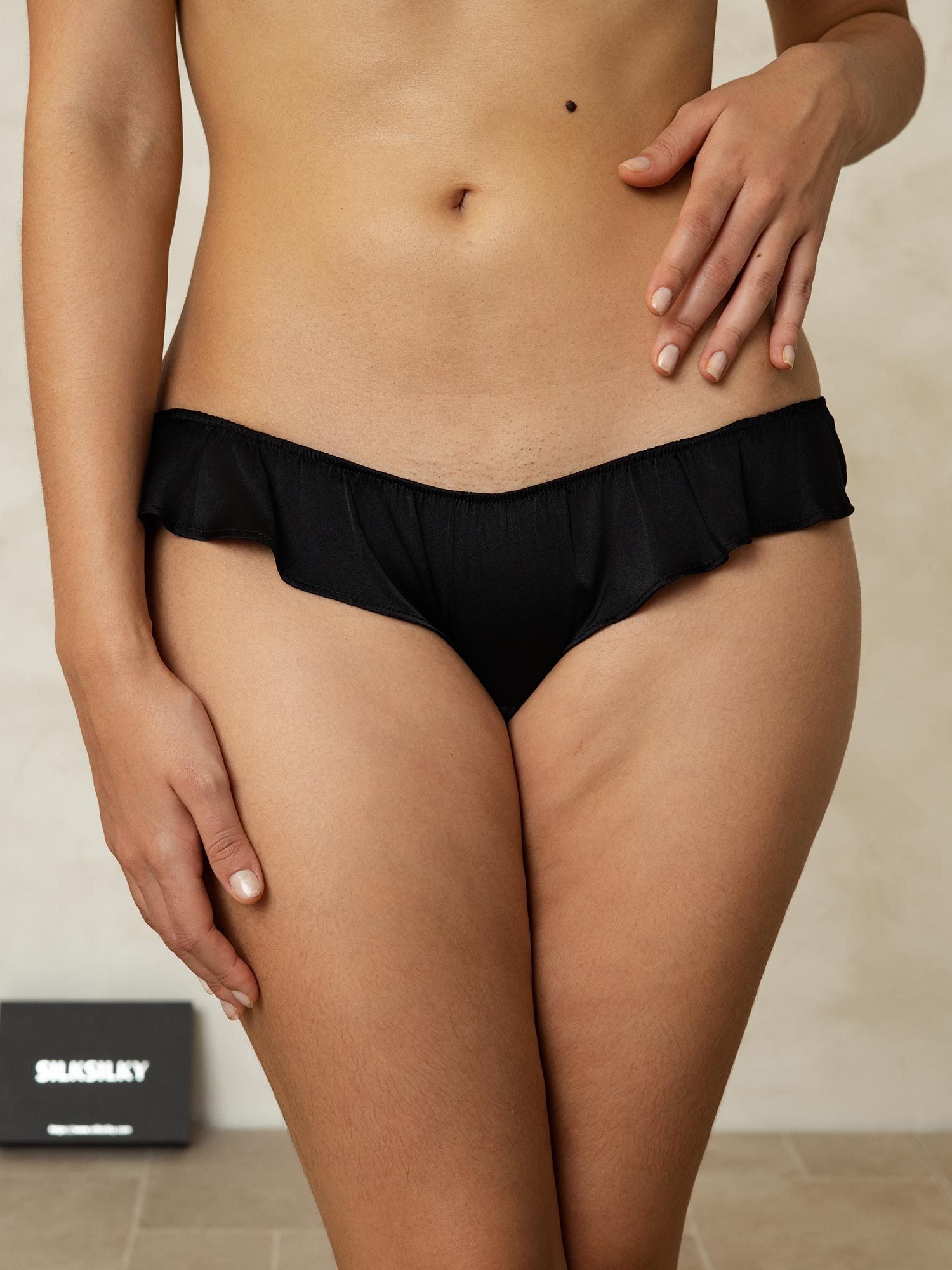 [Noir] SilkSilky-FR 19Momme Soie Panty 004