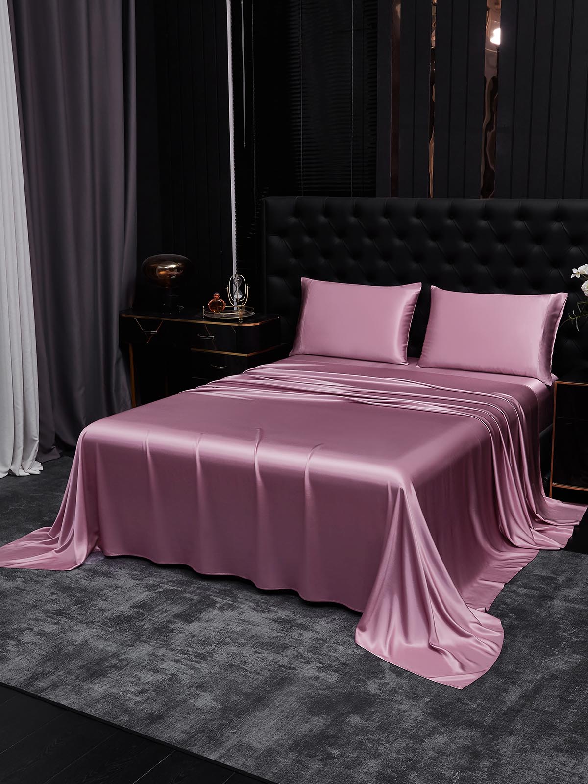 [Orchidée Mauve] SilkSilky-FR 22Momme Pure Soie Bedding Set 002