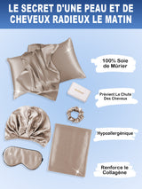 [Kaki] SilkSilky-FR 19Momme Pure Soie Pillowcase Set 002